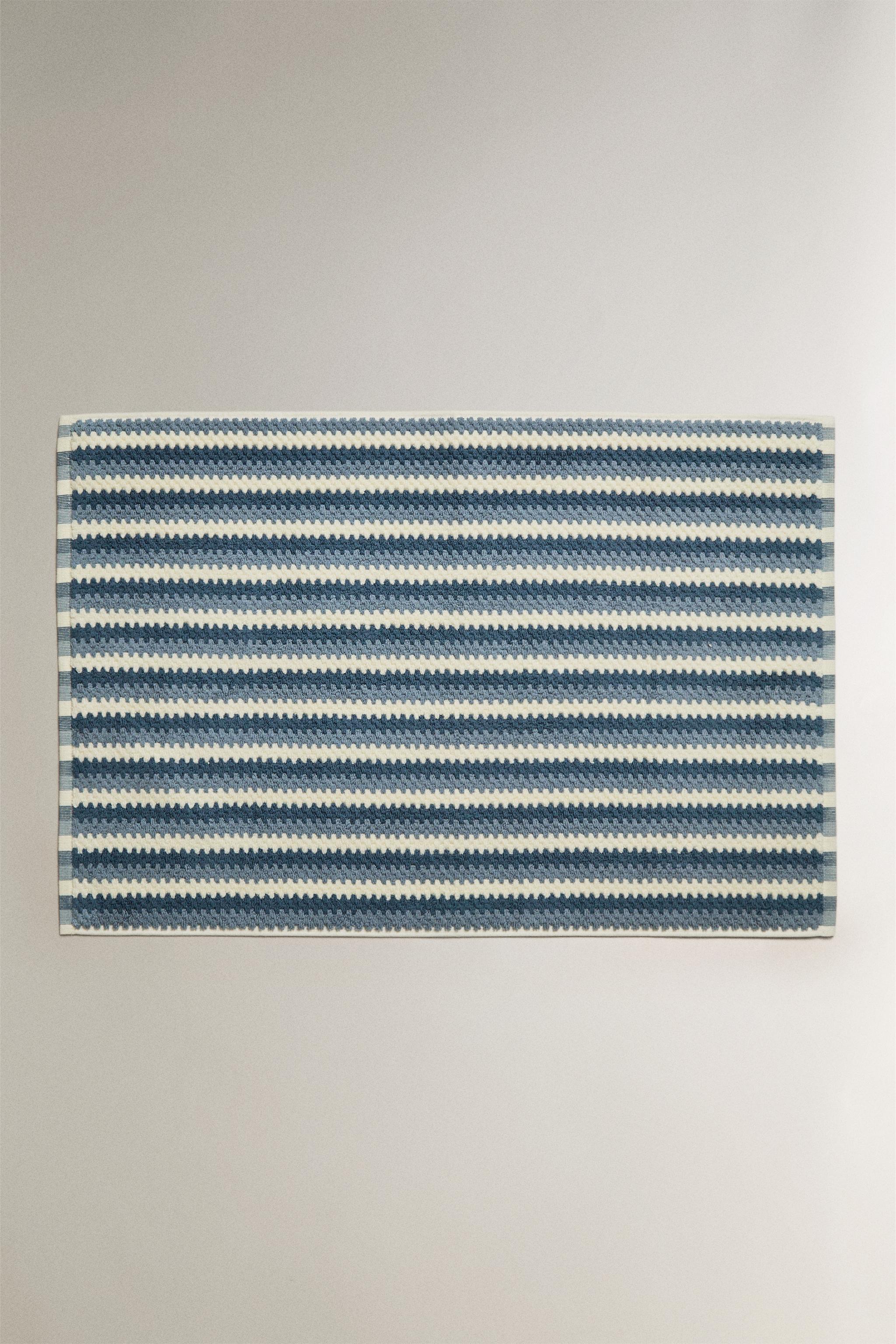TAPIS DE BAIN JACQUARD GÉOMÉTRIQUE